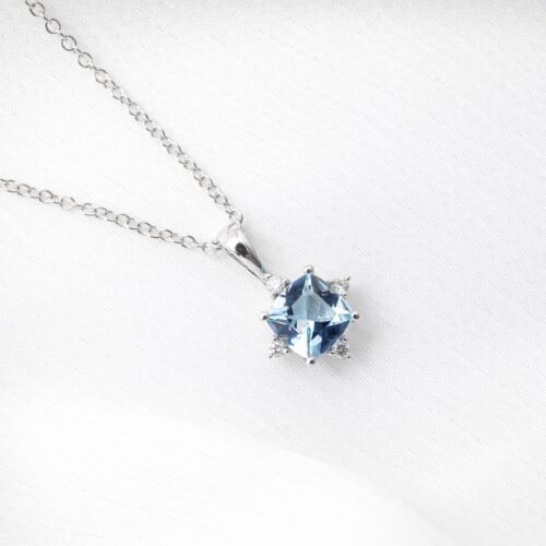 Aquamarine & Diamond Starlight Pendant