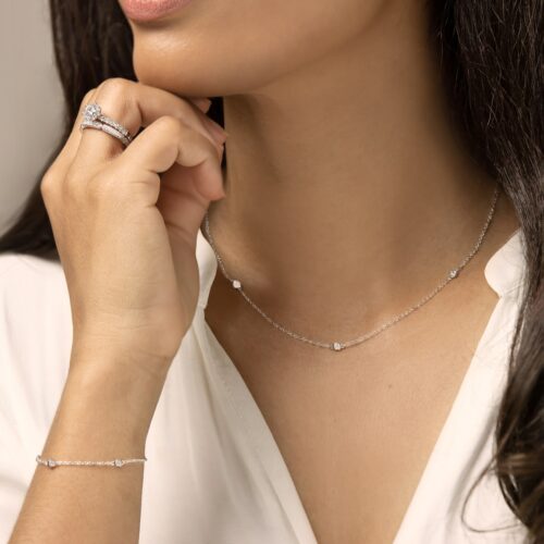 Bezel Diamond Necklet