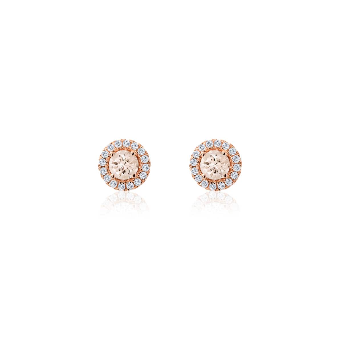 Blush Studs with Halo