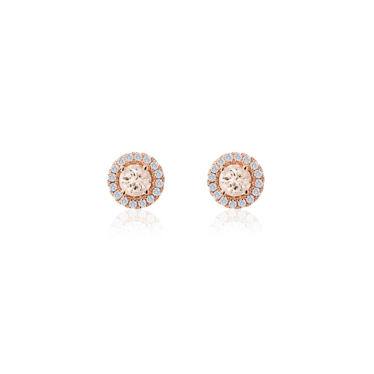 Blush Studs with Halo