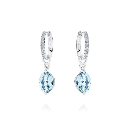 Diamond Hoop with Marquise Sea Drop
