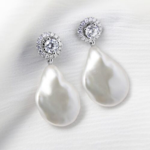 Diamond Studs with Halo & Riku Drop