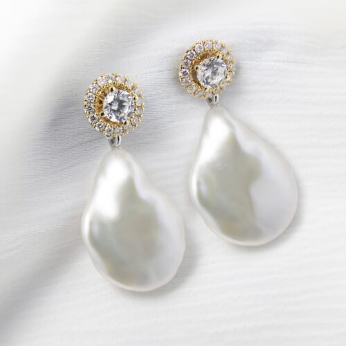 Diamond Studs with Halo & Riku Drop