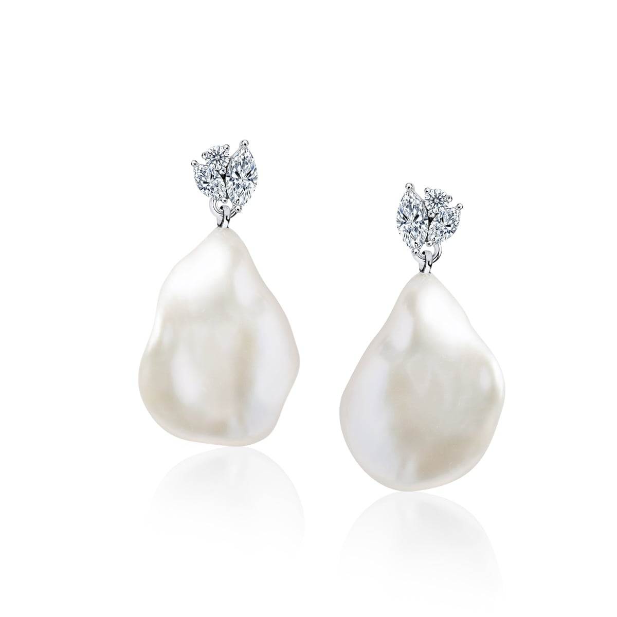 Paisley Pearl Drop Earrings  Miglio Designer Jewellery Australia