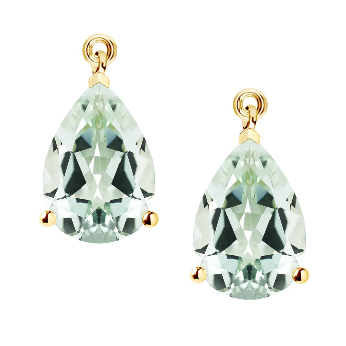 Pear Sage Drop - Yellow Gold