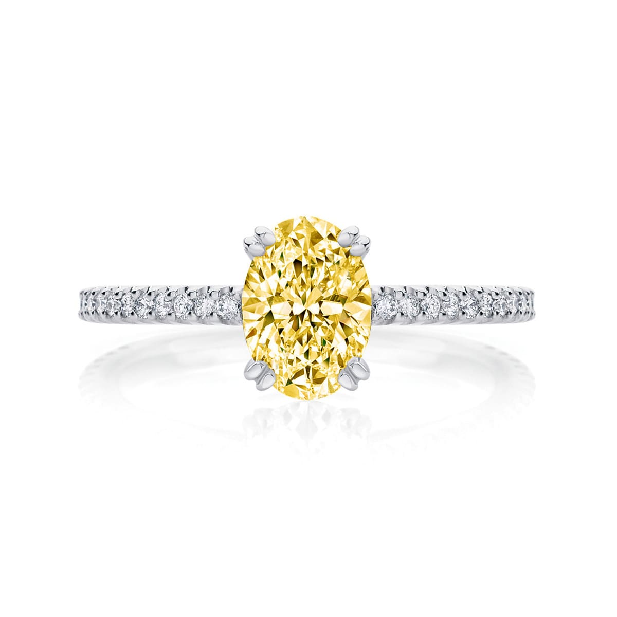 GIA Certified 3.51ct Fancy Yellow Diamond Three Stone Ring at Susannah  Lovis Jewellers
