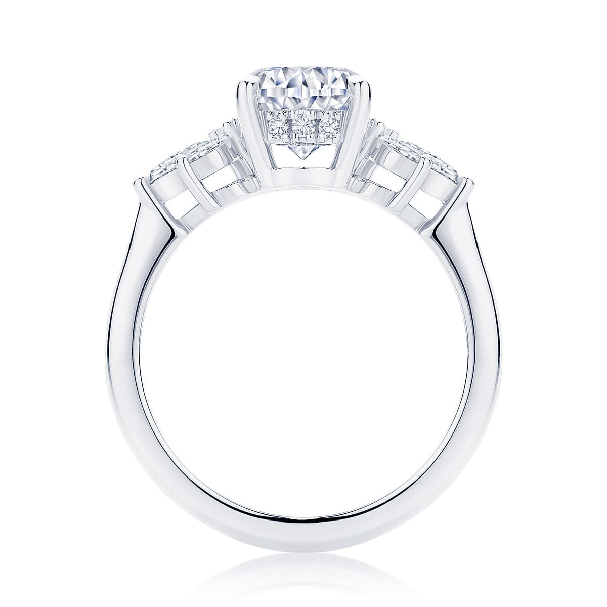 Oval Cut Diamond Engagement Ring Platinum | Lyra