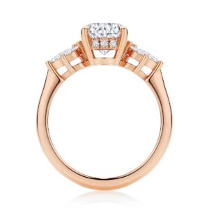 Oval Cut Diamond Engagement Ring Rose Gold | Lyra