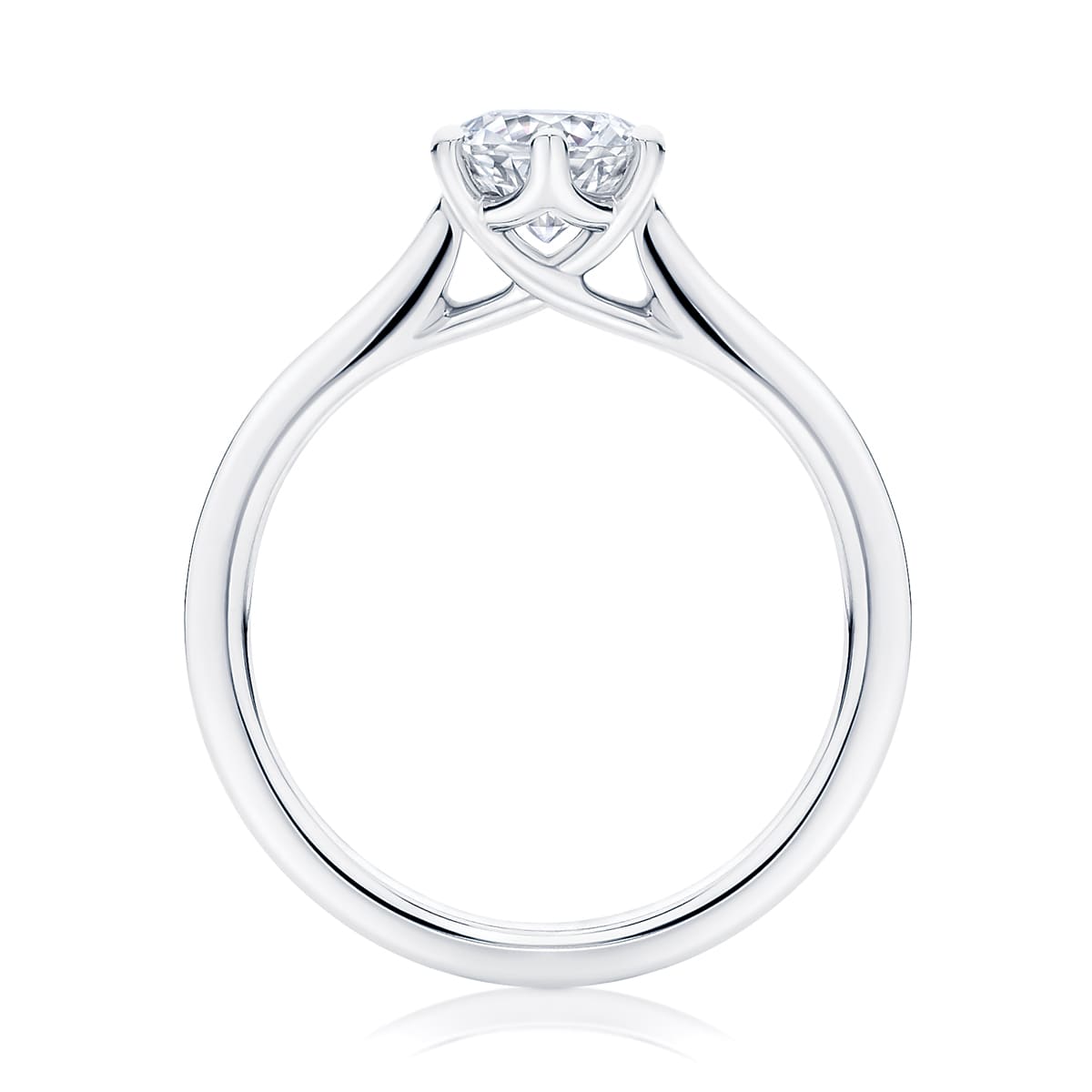 Marquise Diamond with Side Stones Ring in Platinum | Accented Ballerina (Marquise)