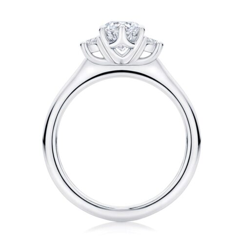 Marquise Diamond Three Stone Ring in White Gold | Arcadia (Marquise)