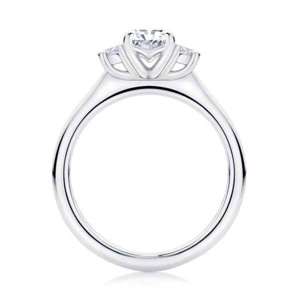 Radiant Diamond Three Stone Ring in White Gold | Arcadia (Radiant Cut)
