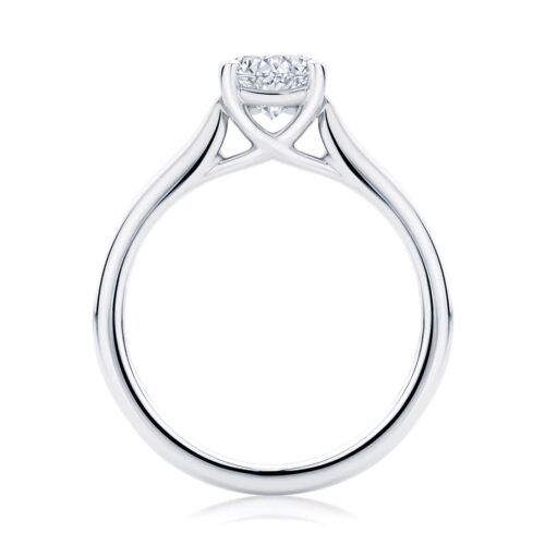 Cushion Diamond Solitaire Ring in White Gold | Ballerina (Cushion)