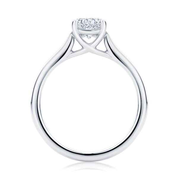 Cushion Diamond Solitaire Ring in White Gold | Ballerina (Cushion)