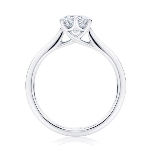 Marquise Diamond Solitaire Ring in Platinum | Ballerina (Marquise)