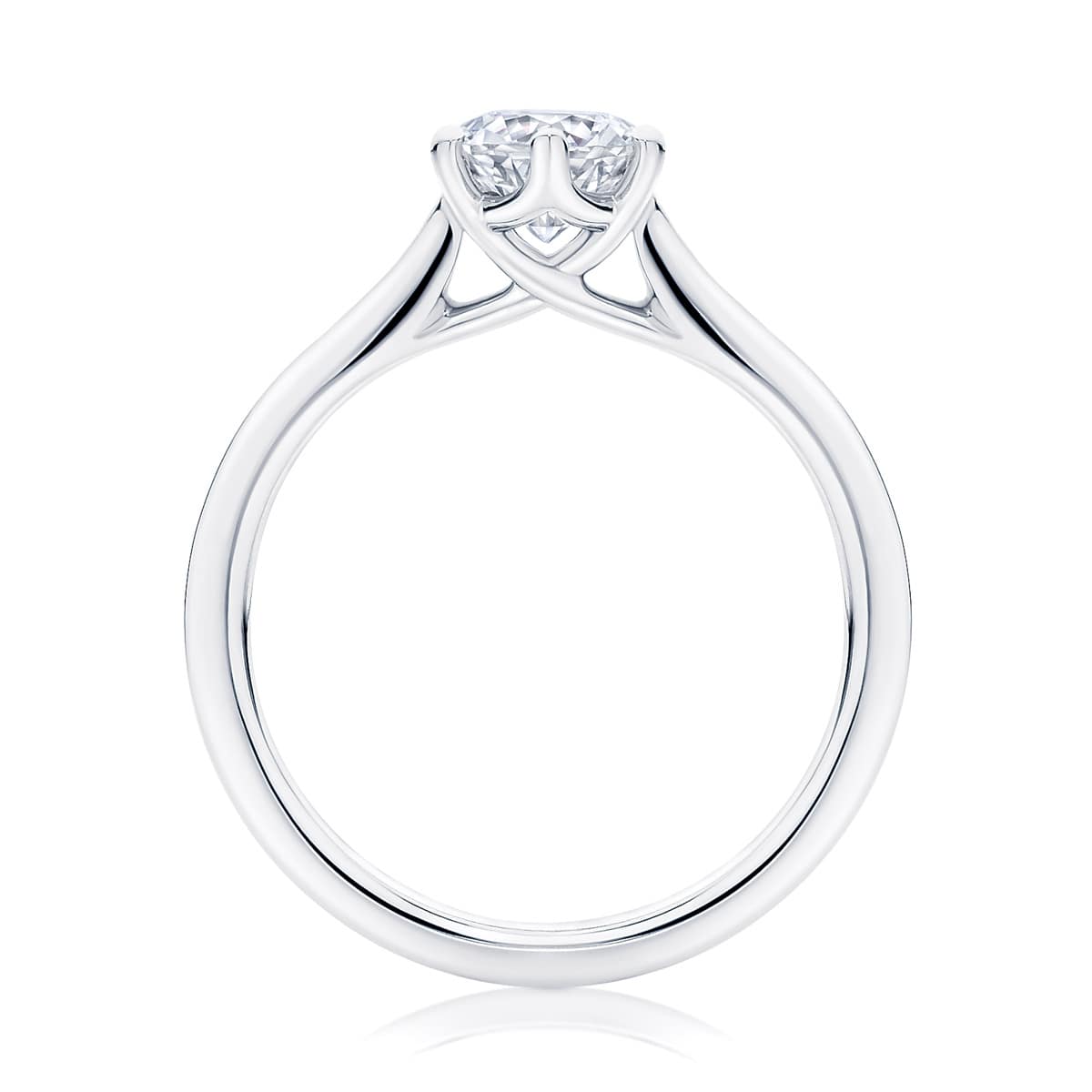 Marquise Diamond Solitaire Ring in White Gold | Ballerina (Marquise)