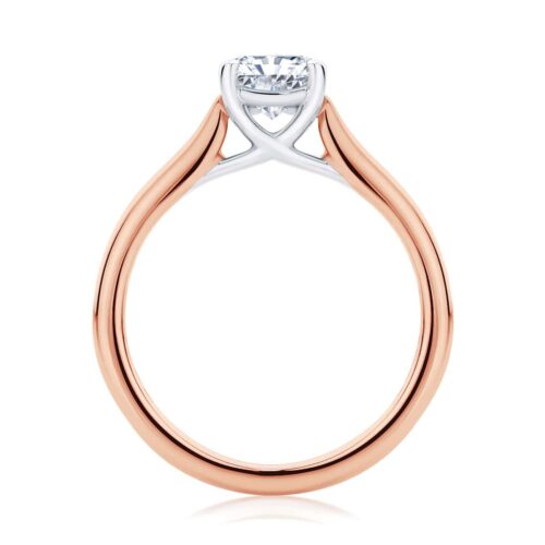 Radiant Diamond Solitaire Ring in Rose Gold | Ballerina (Radiant Cut)
