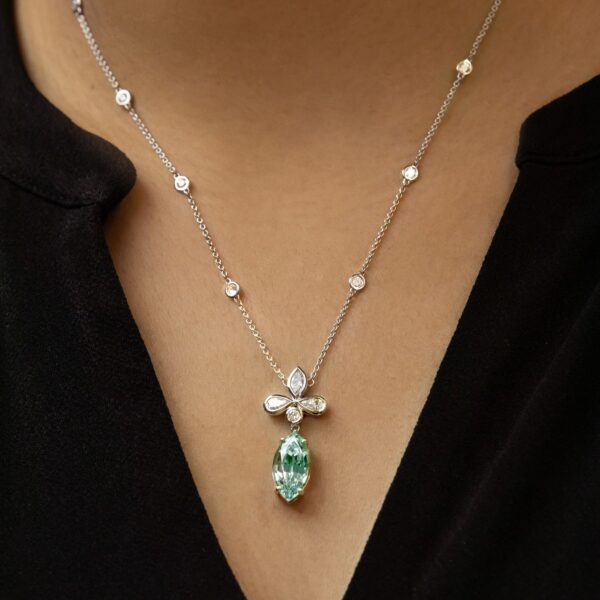 Tourmaline and Diamond Necklace