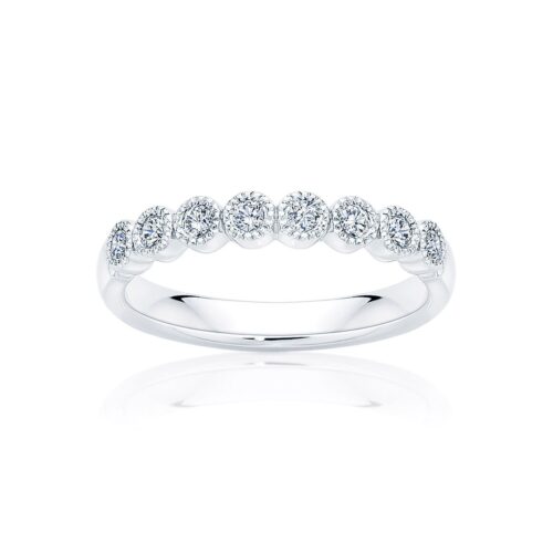 Womens Vintage Diamond Eternity Ring in Platinum | Array