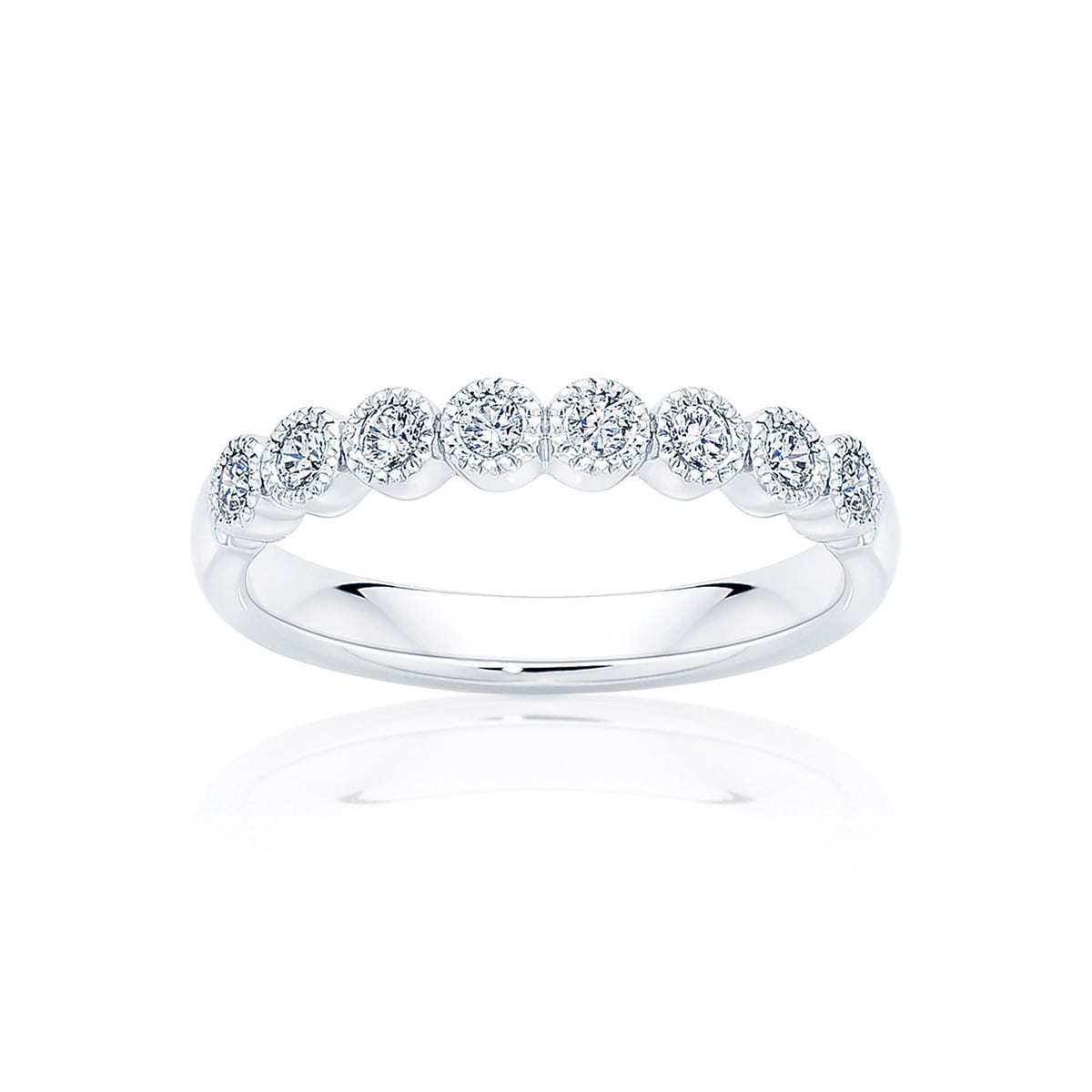 Womens Vintage Diamond Eternity Ring in White Gold | Array