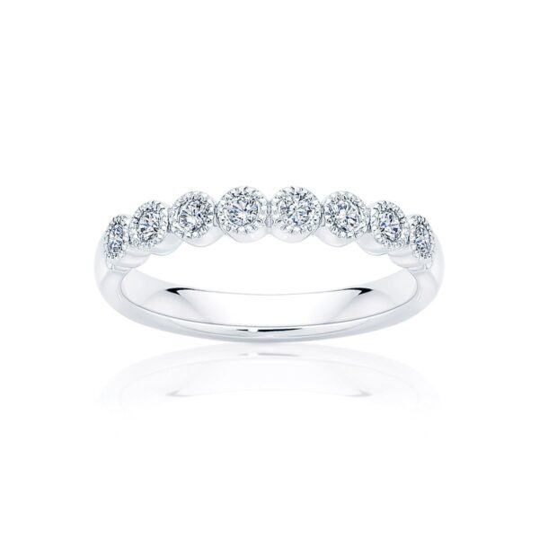 Womens Vintage Diamond Eternity Ring in White Gold | Array
