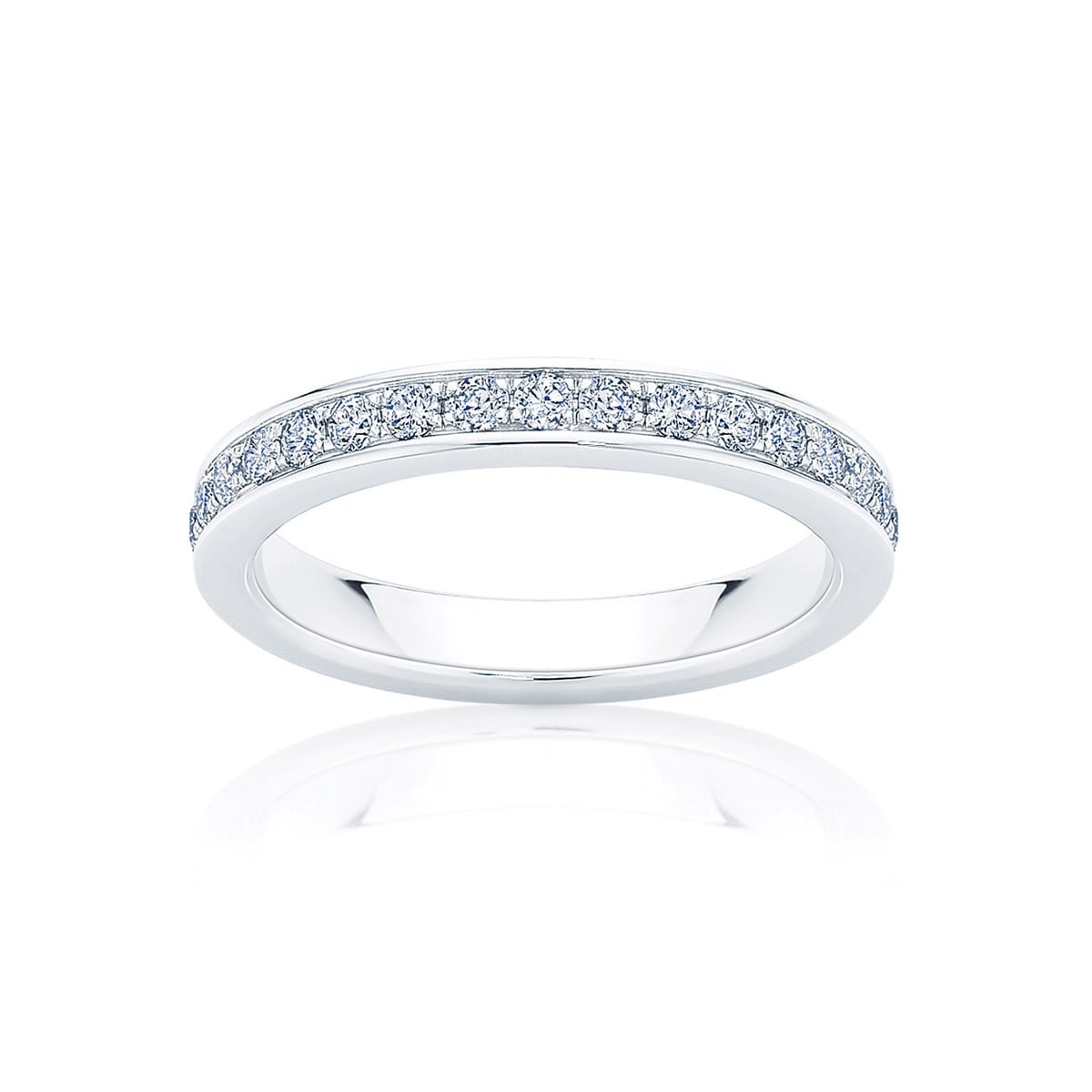 Womens Diamond Wedding Ring in White Gold | Bead Set