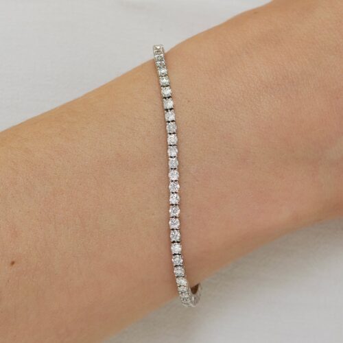 White Gold 4.13ct Diamond Tennis Bracelet