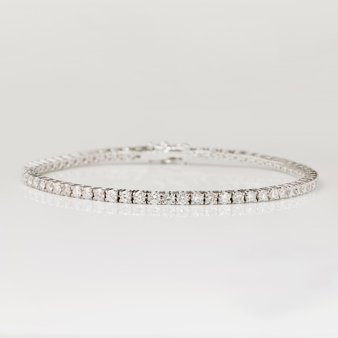 White Gold 4.13ct Diamond Tennis Bracelet
