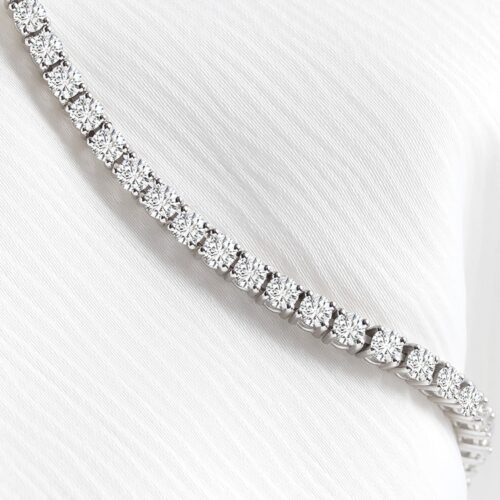 White Gold 4.13ct Diamond Tennis Bracelet