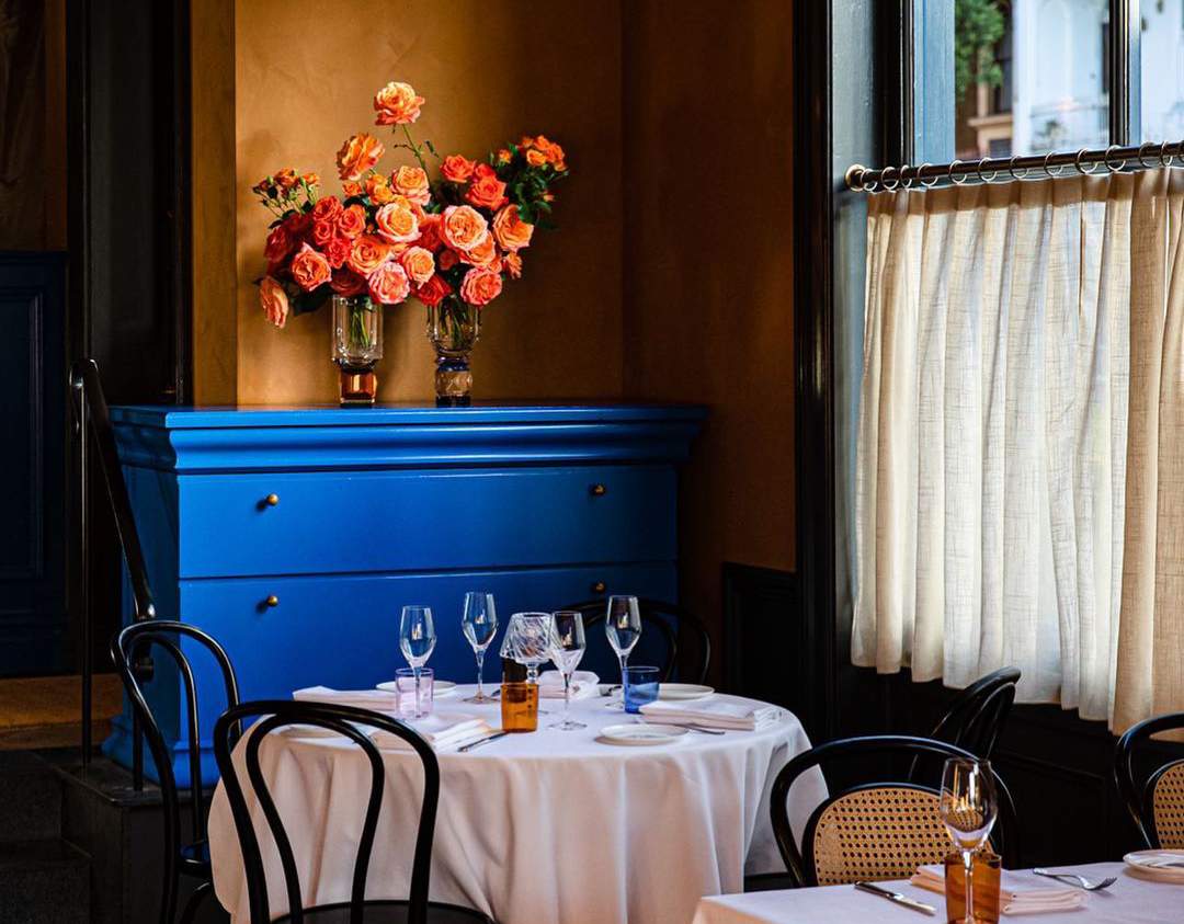 A detail of the interior of the restaurant Ursula's in the Sydney suburb of Paddington. 