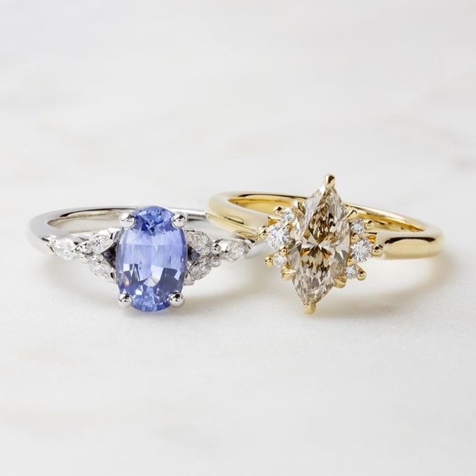 2023 engagement ring trends coloured stone