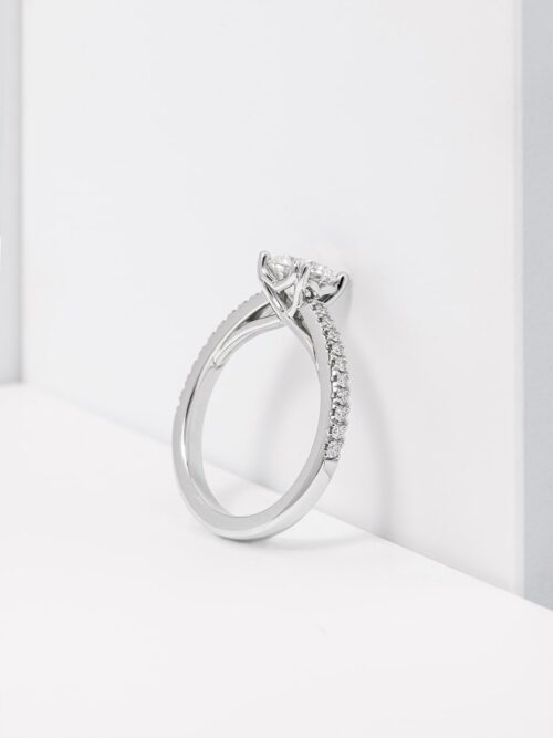 Brilliant Cut Lab Grown Diamond Platinum Engagement Ring
