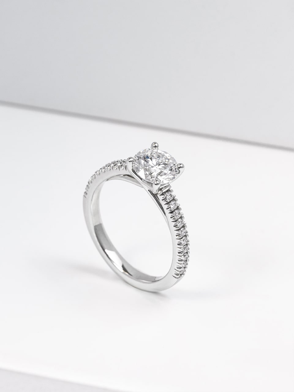 Brilliant Cut Lab Grown Diamond Platinum Engagement Ring