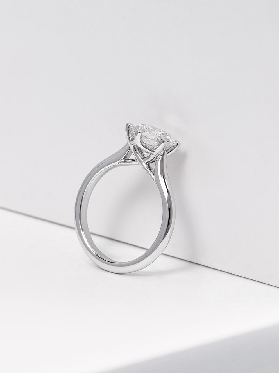 2 Carat Lab Grown Diamond Solitaire White Gold Engagement Ring