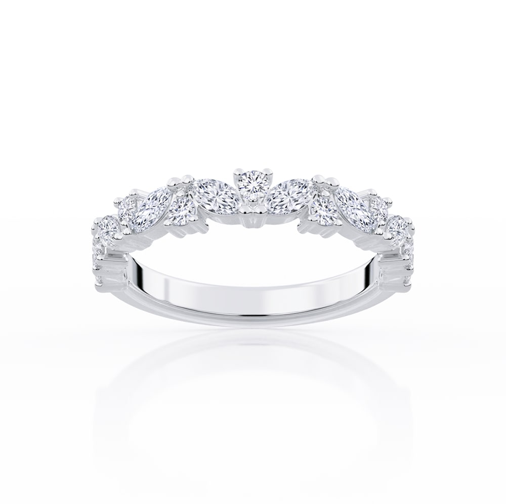 Diamond Classic Wedding Ring in White Gold | Concertina