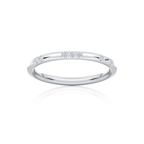 Diamond Classic Wedding Ring in White Gold | Constellation