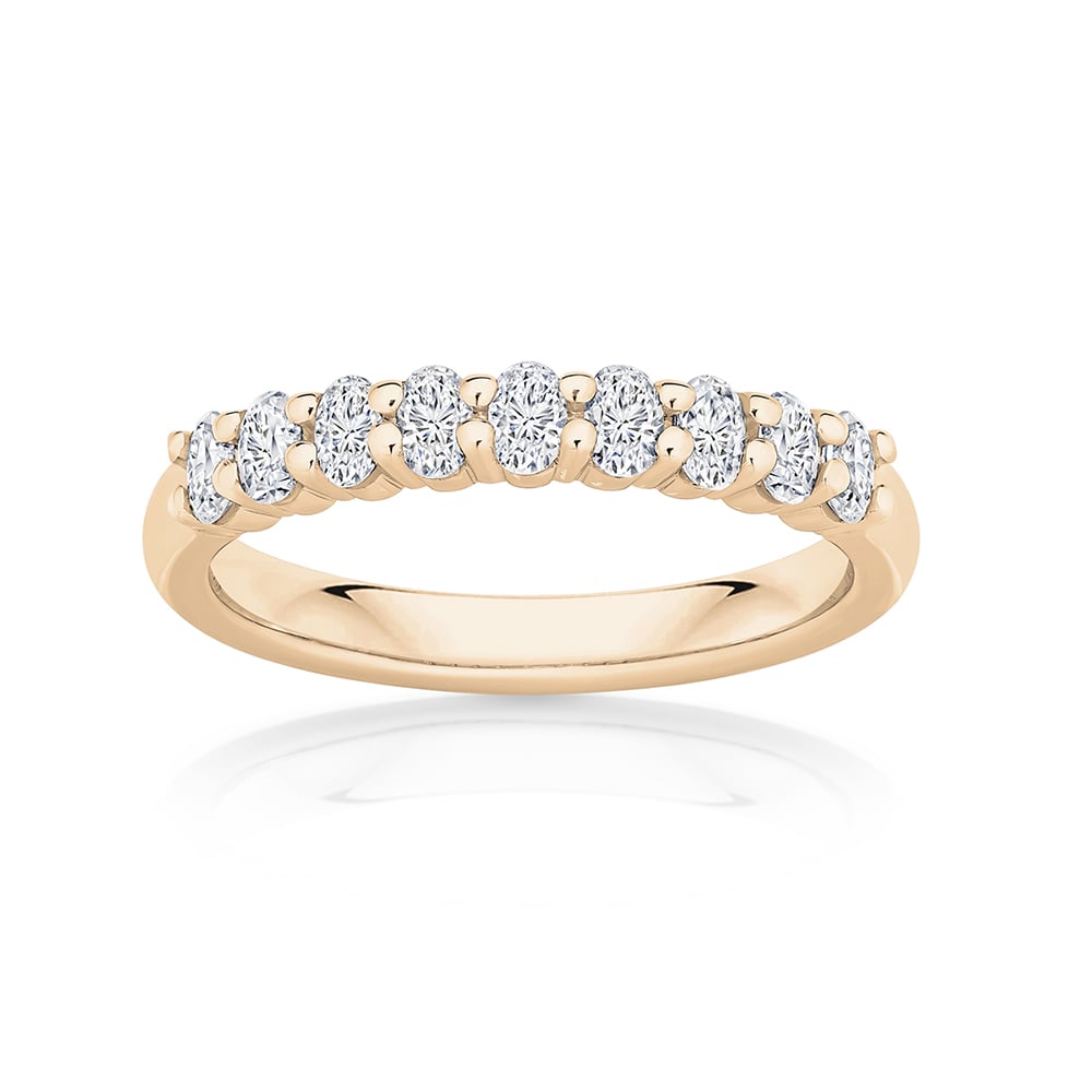 Diamond Classic Wedding Ring in Rose Gold | Oval Harmony