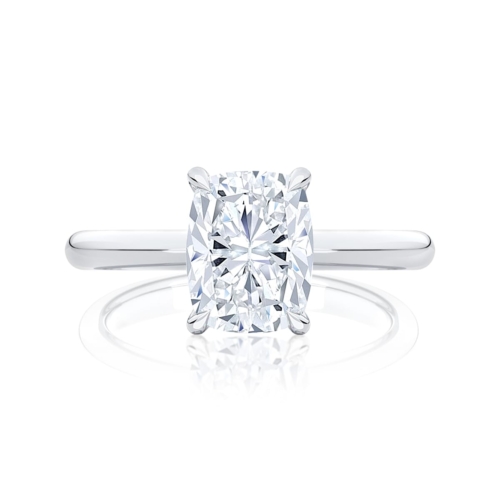 Diamond Solitaire Engagement Ring in Platinum | Attica (Rect. Cushion)