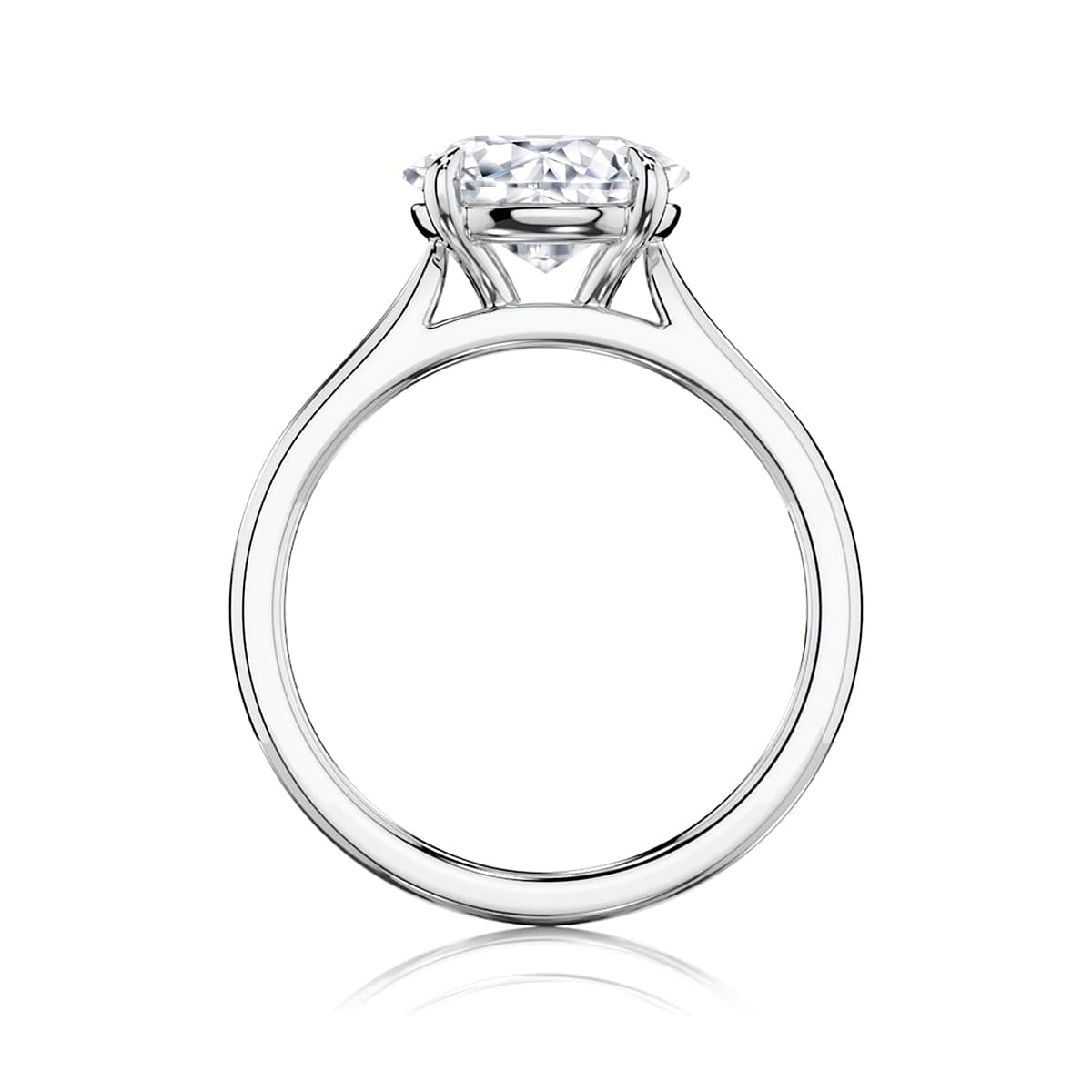 Oval Diamond Solitaire Engagement Ring in Platinum | Berlin