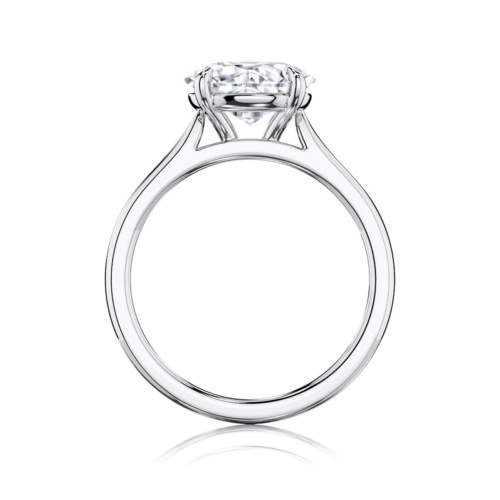 Oval Diamond Solitaire Engagement Ring in White Gold  | Berlin