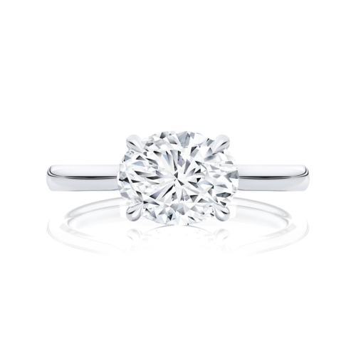 Oval Diamond Solitaire Engagement Ring in White Gold  | Berlin