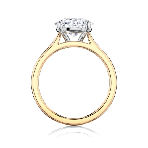 Oval Diamond Solitaire Engagement Ring in Yellow Gold | Berlin