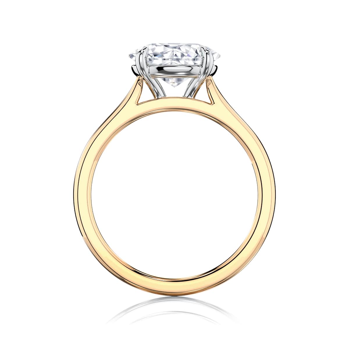 Oval Diamond Solitaire Engagement Ring in Yellow Gold | Berlin