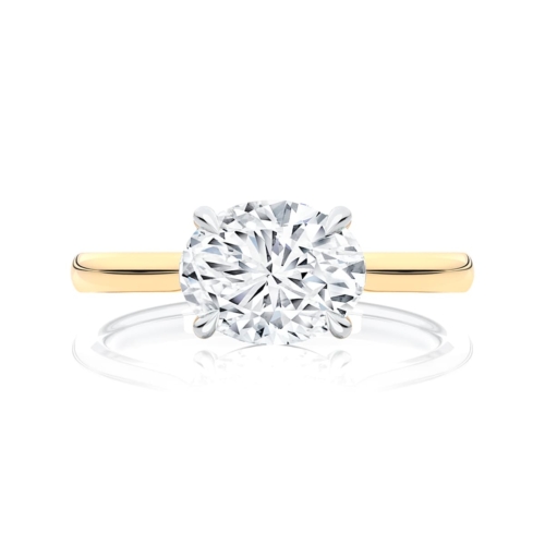 Oval Diamond Solitaire Engagement Ring in Yellow Gold | Berlin