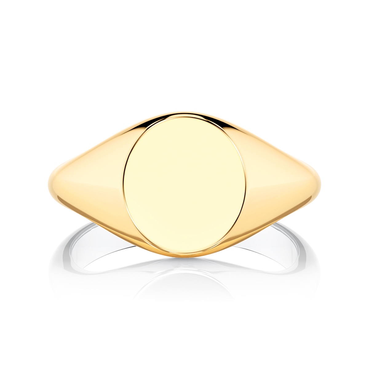 Yellow Gold Medium Oval Signet Ring
