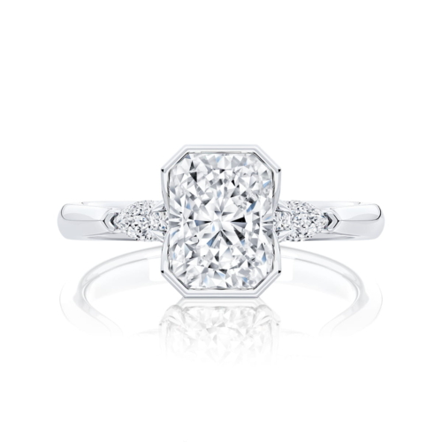 Radiant Diamond Three Stone Engagement Ring in White Gold | Amaris (Radiant Cut)