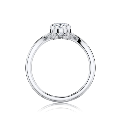 Pear Diamond Solitaire Engagement Ring in Platinum | Cora
