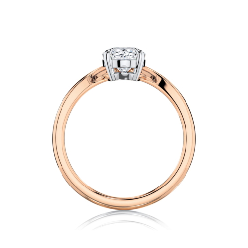 Pear Diamond Solitaire Engagement Ring in Rose Gold | Cora