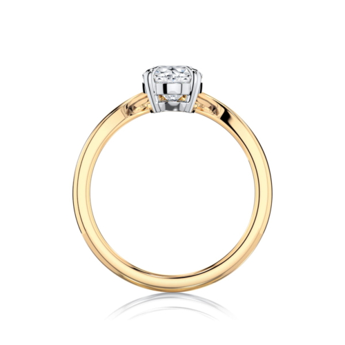 Pear Diamond Solitaire Engagement Ring in Yellow Gold | Cora