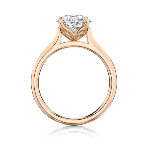 Round Diamond Solitaire Engagement Ring in Rose Gold | Mira