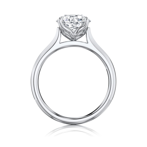Round Diamond Solitaire Engagement Ring in White Gold | Mira